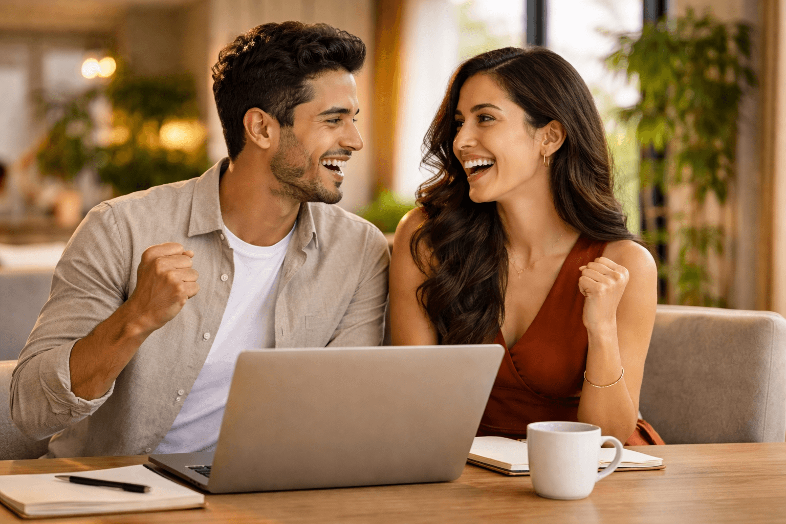 Pareja invirtiendo para su futuro